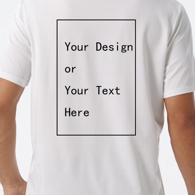 TEMU Customized Your Design Or Your Text Here Graphic Print Men's Creative Top, Casual Short Sleeve Crew Neck T-shirt, Men's Clothing For Summer Outdoor Image