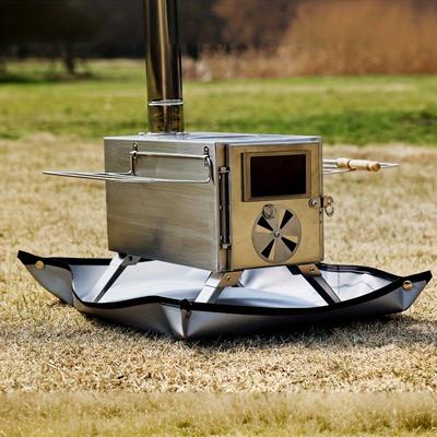 TEMU Outdoor Camping Cloth - Bbq Grill Mat, Camping Mat, Outdoor Mat, High- Silicone Coated | Ideal For Hot Tents, Camping Tents Image