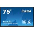 iiyama TE7512MIS-B3AG visualizzatore di messaggi Design chiosco 190.5 cm (75") LCD Wi-Fi 400 cd/m² 4K Ultra HD Nero Touch
