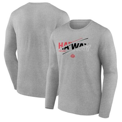Sunderland Ha'way Grafik-Langarm-T-Shirt – Sportgrau – Herren Image