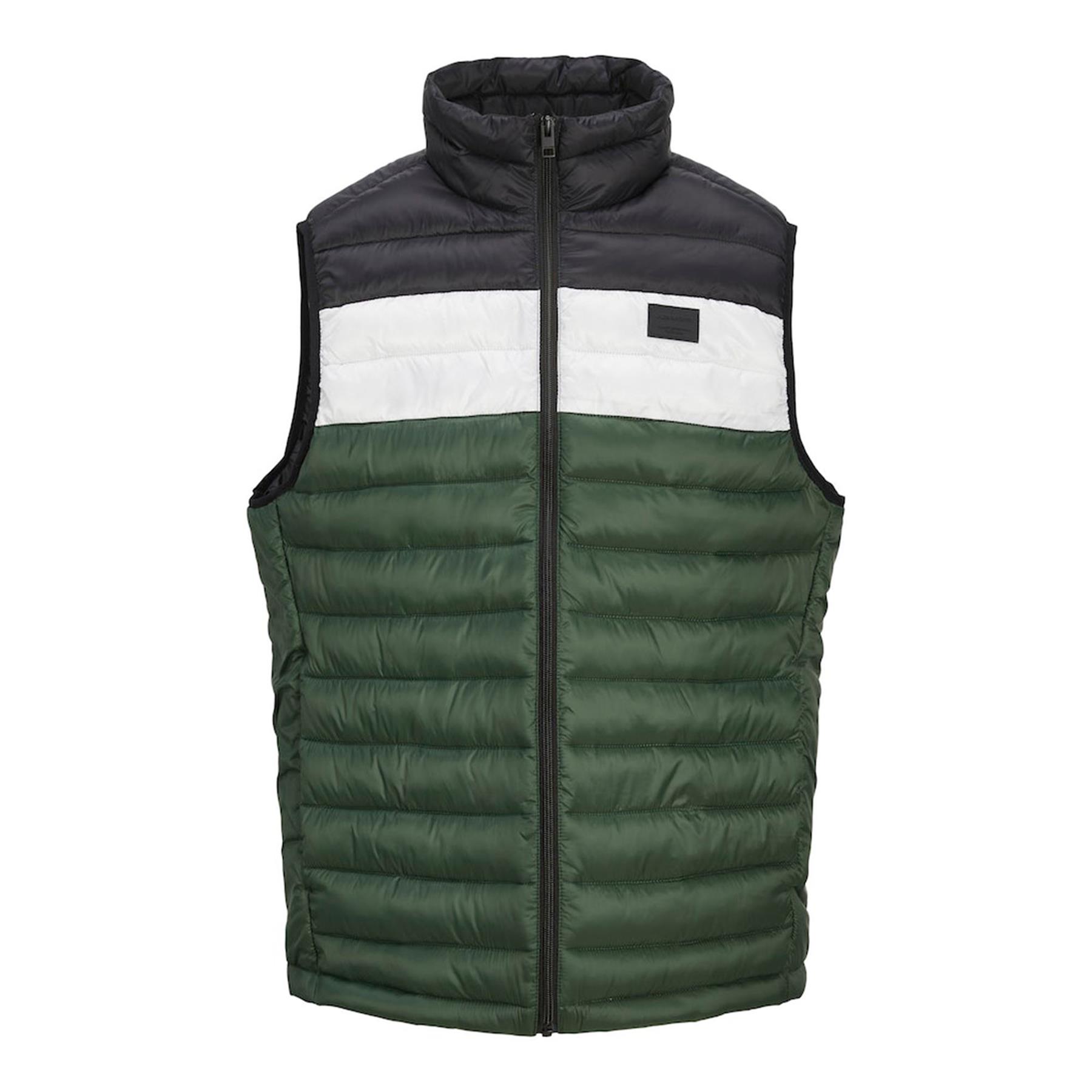Jack & Jones Mens Gilet Bodywarmer - Black/green - Size Medium | Jack & Jones Sale | Discount Designer Brands