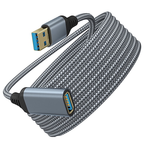 cavo di trasmissione dati USB 3.0 maschio-femmina intrecciato in nylon, cavo di prolunga per stampante, disco rigido del computer, fotocamera