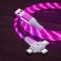 Cavo LED Flow Rapido 3a: tripla USB per sincronizzazione Lightning carica: potenza 10-20 W, compatibilità universale ABS durevole