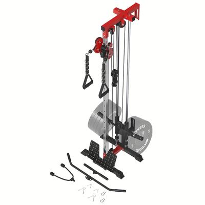 TEMU 1pc Cable Crossover Machine, Home Gym Lat Pull Down Machine, With 18 Positions, Dual Pulley System, For Home Gym Equipment