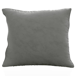 Intirilife 2x Kissenbezug Kissenbezüge aus Samt 40x40 cm in Grau - Bezüge für Sofakissen Zierkissen Couchkissen Dekokissen Image