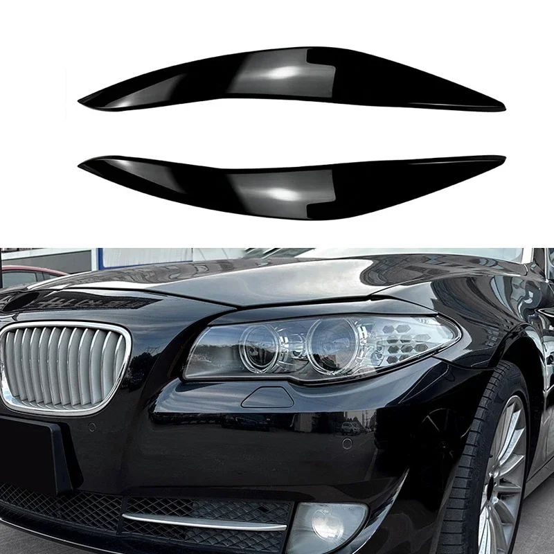 Für bmw 5 series f10 f11 f18 535i 525i 520i 530i Auto Scheinwerfer Augenbrauen Augenlid lampe Licht Augenbrauen glänzend schwarz 11-17 Zubehör Image