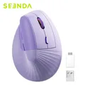 Mouse wireless verticale Seenda ricaricabile ergonomico USB e tipo C Mouse ricevitore 2 in 1 per PC