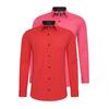 Langarmhemd RUSTY NEAL, Herren, Gr. S, EURO-Größen, rot (rot, pink), 60% Baumwolle, 37% Polyester, 3% Elasthan, unifarben, casual, Langarm, Hemden, im Slim-Fit geschnitten