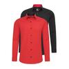Langarmhemd RUSTY NEAL, Herren, Gr. M, EURO-Größen, rot (rot, schwarz), 60% Baumwolle, 37% Polyester, 3% Elasthan, unifarben, casual, Langarm, Hemden, im Slim-Fit geschnitten