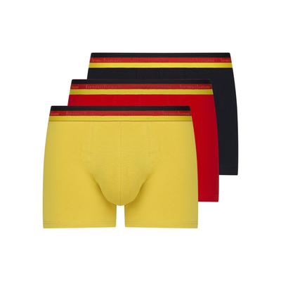 Retro Pants BRUNO BANANI "Golden Goal", Herren, Gr. L, rot (schwarz, rot, gold), Obermaterial: 93% Baumwolle, 7% Elasthan, unifarben mit Farbeinsätzen, körpernah, Unterhosen, mit mehrfarbigem Bund Image