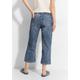 Loose-fit-Jeans CECIL Gr. 32, Länge 24, blau (mid blue wash) Damen Jeans Weite High Waist