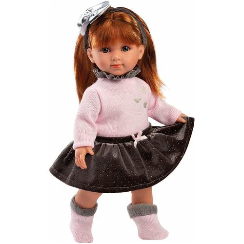 Stehpuppe LLORENS ""Nicole, rothaarig mit Rock, 35cm"" Puppen bunt Kinder Made in Europe