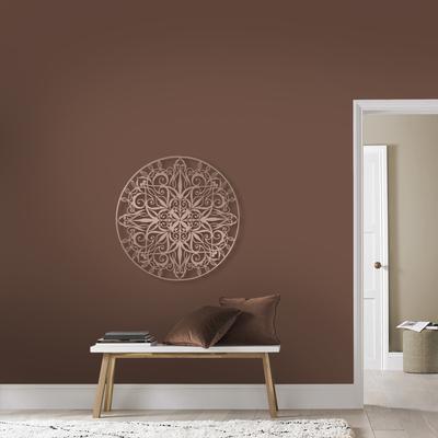 Wandbild ART FOR THE HOME "Mandala Rund", rosa (rose), B:80cm H:80cm T:1,2cm Ø:1,2cm, Metall, Bilder, Luxus Metal Art Wa