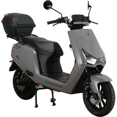 E-Motorroller GREENSTREET "Rio 2000W 45 kmh grau inkl. Topcase", grau (grau, schwarz), Elektromotorroller, 45 km/h, bis 