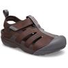 Sandale CROCS "Yukon Fisherman", Herren, Gr. 43, braun (espresso), Lederimitat, Textil, casual, Schuhe, Halbschuh, Slipper, Trekkingschuh mit praktischem Klettverschluss