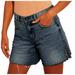 JHLZHS Shorts for Women Gym People Women s High Waisted Denim Shorts Casual Ripped Summer Hot Short Jeans Distressed Jeans Shorts with Pockets Shorts for Women with Pockets Plus Size