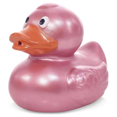 DolliBu Metallic Rose Gold Duck Bath Buddy Squirter For Toddlers - Rose Gold - 2.7Lx2.2Wx2.3H inches