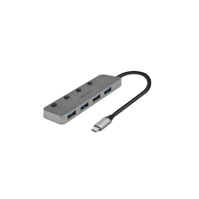 Lindy 4 Port USB 3.2 Gen 1 Typ C Hub mit Ein-/Ausschalter Image