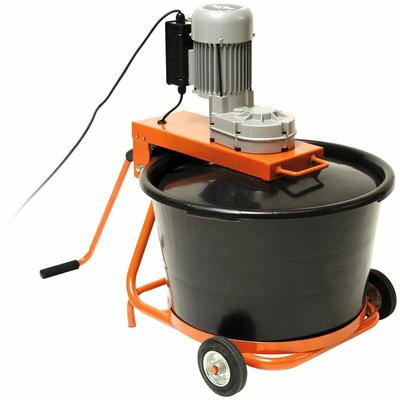 Zwangsmischer Betonmischer 55 Liter Wanne Zementmischer Mörtelmixer Farbmixer Image