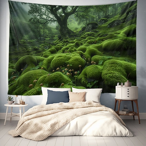 Landschaft Wald Strahl hängen Wandteppich Kunst große Wandteppich Wandbild Dekor Fotografie Hintergrund Decke Vorhang Haus Schlafzimmer Wohnzimmer Dekoration Wandtuch XXL Natur Image