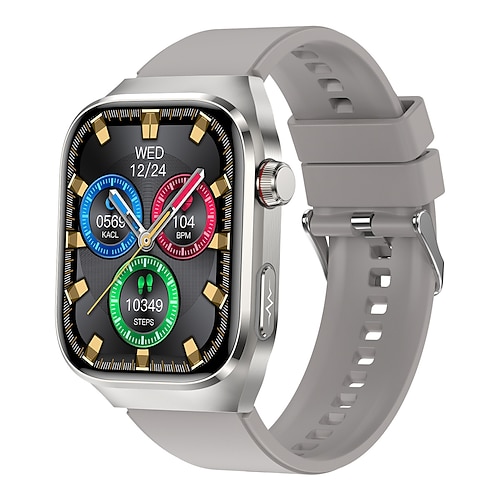 TK16 Smartwatch 2.04 Zoll Smartwatch Fitnessuhr Bluetooth Schrittzähler Anruferinnerung Aktivitäts-Tracker Kompatibel mit Android iOS Unisex Langer Standby Freisprechanrufe Wasserdicht IP 67 41mm Image