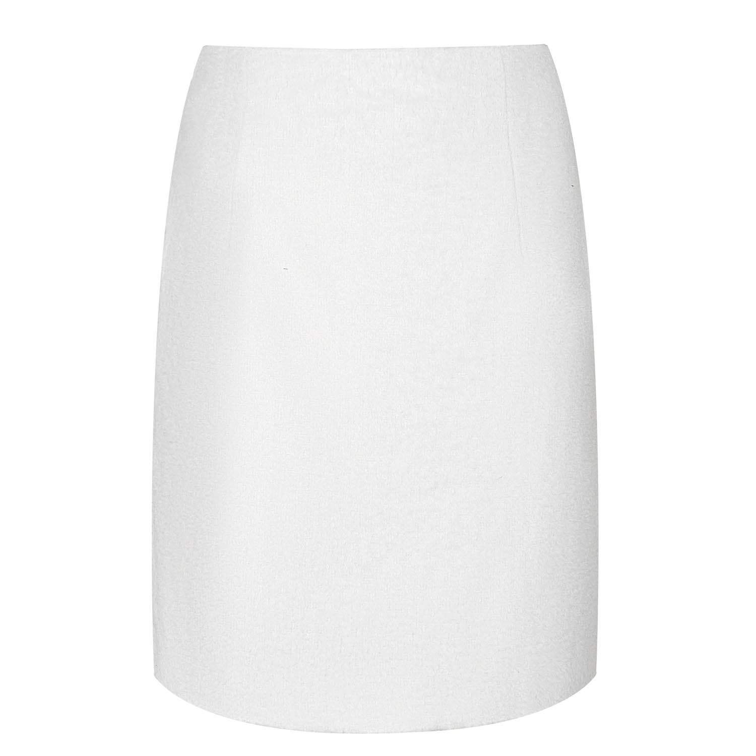 Ecru Wollmantel Stoff Mini-Rock Image