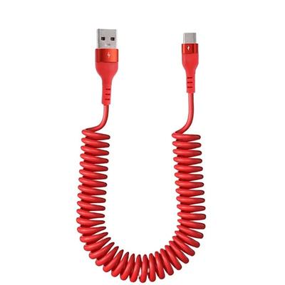 5A Type C Data Cable Spring Telescopic Fast Charging Cord Car USB C Charge Cord for Android Phone Accessories for Xiaomi Samsung