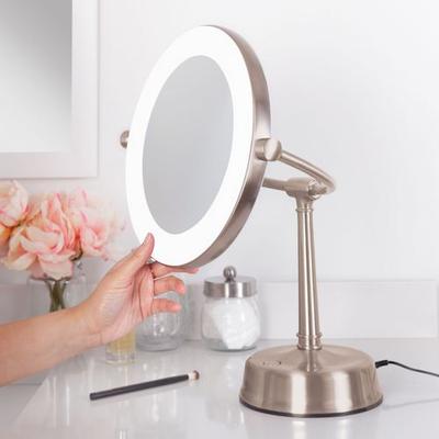 Sunlight Magnifying LED Lighted Vanity Mirror Rose Gold , Rose Gold
