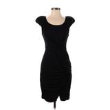 Black Halo Casual Dress - Sheath Scoop Neck Short Sleeve: Black Solid Dresses - Women's Size Small