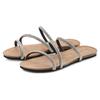 Pantolette LASCANA, Damen, Gr. 36, silber (silberfarben), Obermaterial: 100% Synthetik. Futter: 100% Synthetik. Decksohle: 100% Rindsleder. Laufsohle: 100% Synthetik, Glitzer, feminin, Schuhe, Sandale, Mule, offener Schuh, hochwertiges Korkfußbett