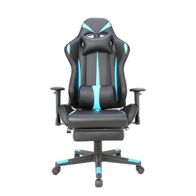 TygerClaw Fabric Gaming Chair with Lumbar Pillow and Leg Rest