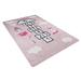 Pink 79 x 63 x 0.4 in Area Rug - Zoomie Kids Onondaga Area Rug w/ Non-Slip Backing Polyester/Cotton | 79 H x 63 W x 0.4 D in | Wayfair