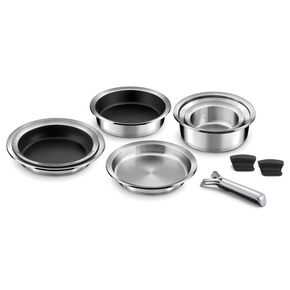 Set di pentole Ø 16, 20 cm con manico rimovibile in acciaio inox