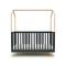 Culla trasformabile a capanna legno - Grafite Grigio/Faggio - 70 x 140
