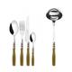 Set Posate 49pz verde ghiera cromo