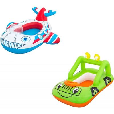 Trade Shop - AUFBLASBARES JEEP-SCHLAUCHBOOT 92X61 CM / FLUGZEUG 109 X 97 CM KINDER-SCHLAUCHBOOT Image