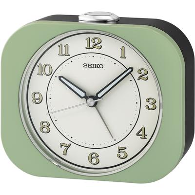 Quarzwecker SEIKO "QHE195M", grün, Wecker, Wecker, Schlafzimmer, Geschenkidee, Piepalarm, durchlaufende Sekunde Image