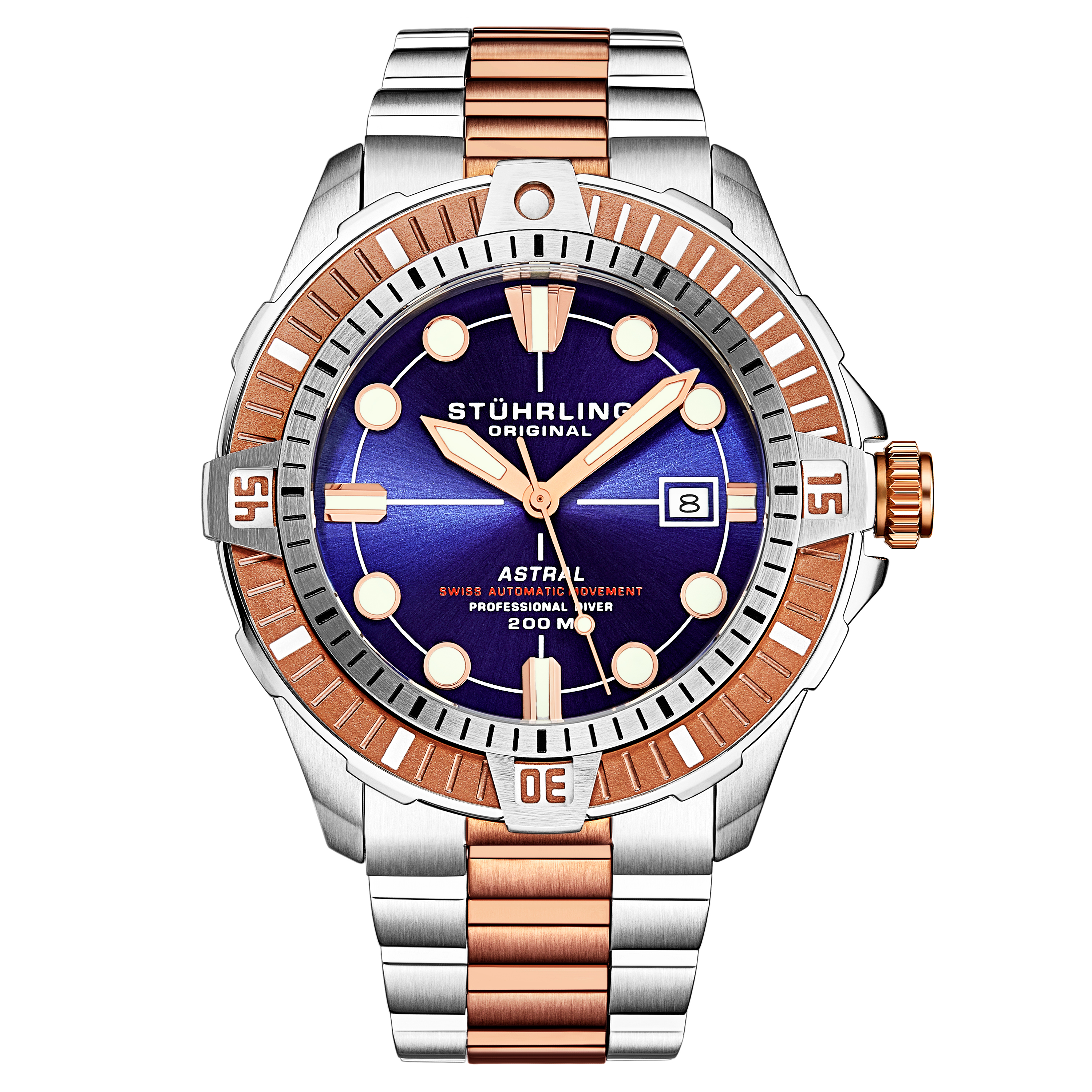 Stührling Mens Automatic Astral 1005 45mm Watch - Blue - One Size | Stührling Sale | Discount Designer Brands