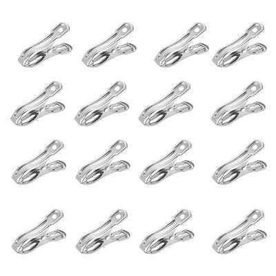 16pcs Stainless Steel Greenhouse Clamps Garden Clips Plant Cover On Garden Hoops Or Greenhouse Hoops Stainless Steel Clothes Pins Sturdy Metal Beach Towel Clips