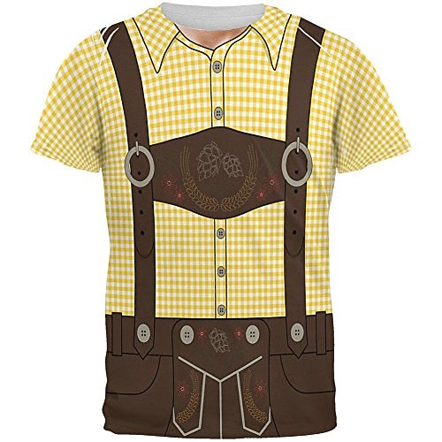 T-Shirt Ärmel T-Shirt Lederhosen Oktoberfestbier Grafik für Herren Unisex Erwachsene 3D-Druck für Oktoberfestbier Urlaub Party Image
