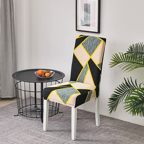 Stuhlhusse für Esszimmerstühle, elastischer Sitzbezug, Stuhlhusse mit hoher Rückenlehne, Stretch-Stuhlhussen für Hochzeiten, Hotels, Bankette, Esszimmer, Büro, schmutzabweisend, abnehmbar Image