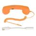 KAUU Cell Phone Handset USB C Radiation Proof Vintage Phone Handset with 3.5 Mm Socket for Smartphone Orange