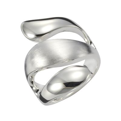 Fingerring VIVANCE "925 Silber rhodiniert glanz matt" Gr. 62, weiß, Fingerringe, Damen, 062 (19,7), Silber 925 (Sterlingsilber) Image
