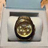 Coach Accessories | Coach Women's Boyfriend Oversized Chronograph Signature Band Watch | Color: Brown/Gold | Size: Os