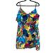J. Crew Dresses | J. Crew Ruffle Front Cami Dress Tropical Colorful Floral Women’s Size 14 | Color: Blue/Yellow | Size: 14