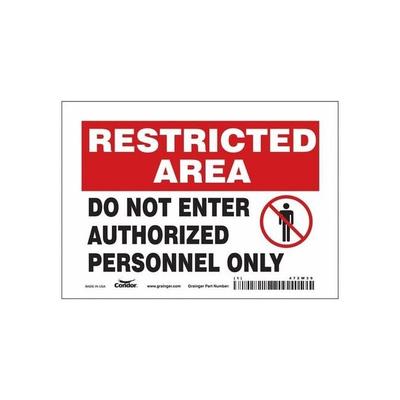 Condor Safety Sign,5 inx7 in,Vinyl 472W39 - 1 Each