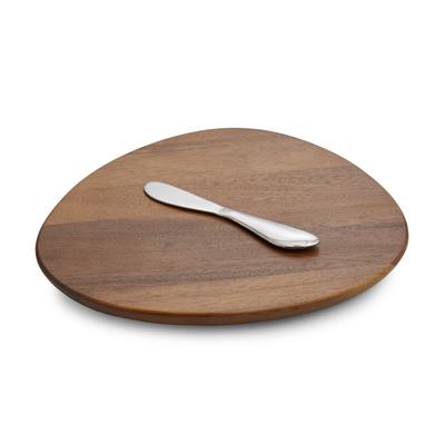 Nambe Xeno Cheese Board w/ Spreader - 11" x 1.5"