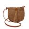 Umhängetasche aus gewebtem Stroh für Damen – Boho-Handtasche mit Quaste, Perlendetail und Lederriemen für sommerliche Strandausflüge und Freizeitaktivitäten