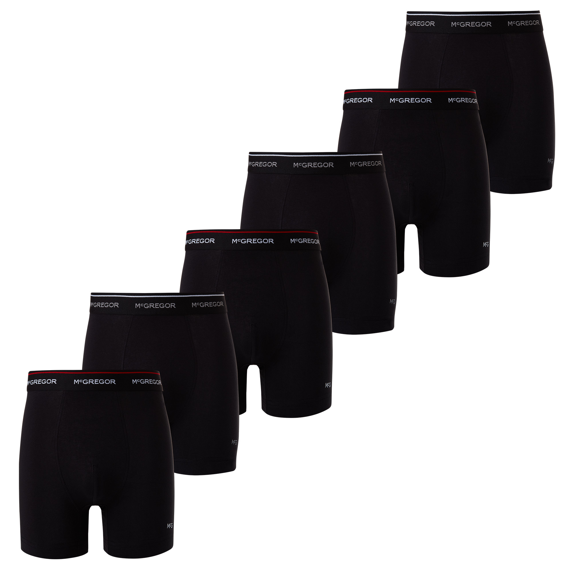 McGregor Boxershorts Schwarz 6er-Pack Image