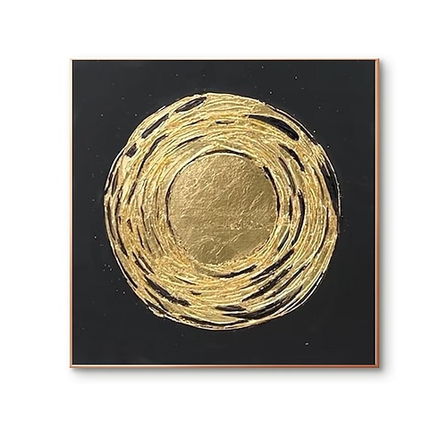 tela moderna dipinta a mano cerchio lamina d'oro modello astratto nordico astratto arte della parete decorazioni per la casa modulo soggiorno decorazioni per la casa nordice pittura decorazioni per la